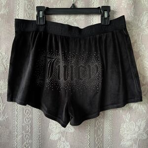 Juicy Couture Women's Black Shorts with Rhinestones